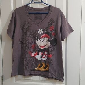 DISNEY Store Minnie Mouse plus size 2XL gray short sleeve top t-shirt